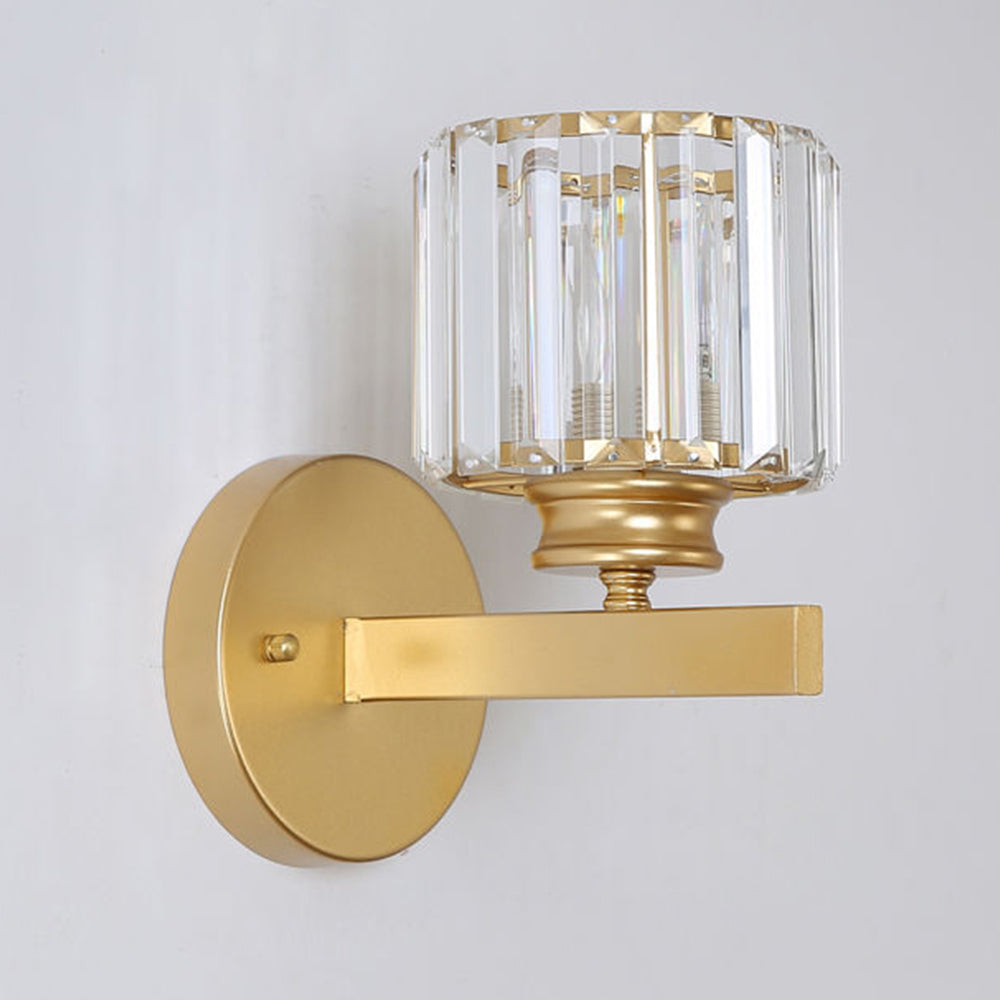 Lámpara de pared de cristal | Aplique moderno de vidrio e hierro