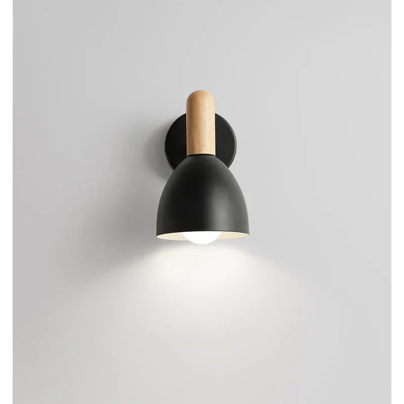 Lámpara de pared de madera de estilo nórdico | Luz nocturna ajustable