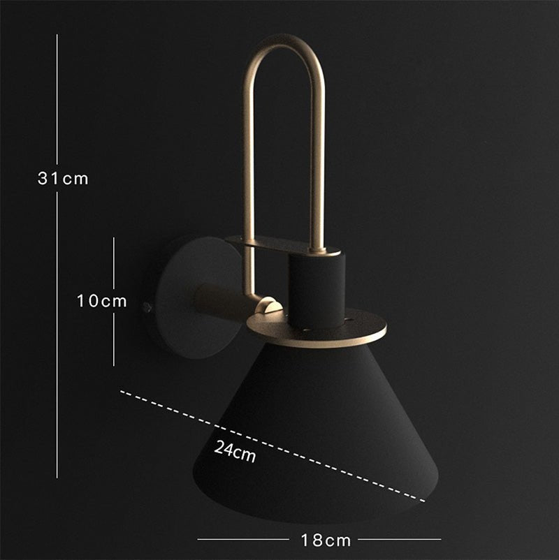 Lámpara de pared de metal posmoderna