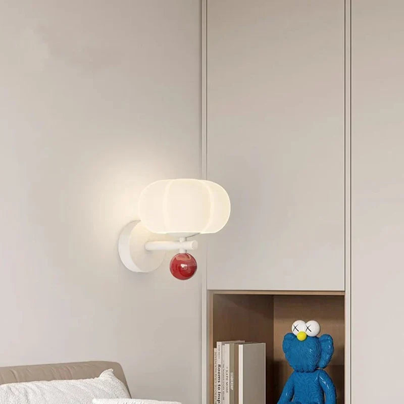 Lámpara de Pared Escandinava con Diseño de Calabaza | Aplique Moderno de Cristal y Metal