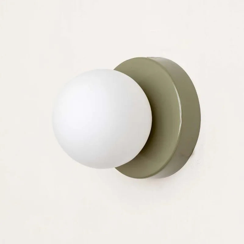 Lámpara de Pared LED Macaron | Aplique Moderno de Cristal de Color