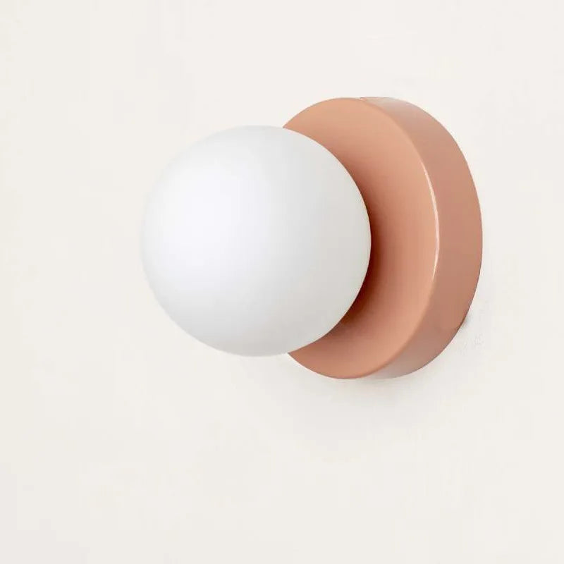 Lámpara de Pared LED Macaron | Aplique Moderno de Cristal de Color