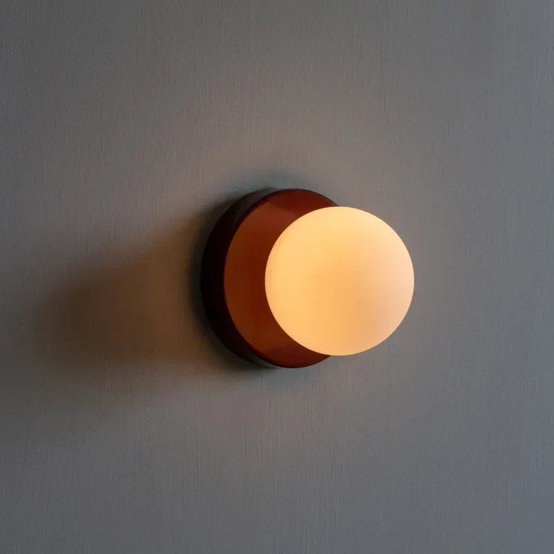 Lámpara de Pared LED Macaron | Aplique Moderno de Cristal de Color