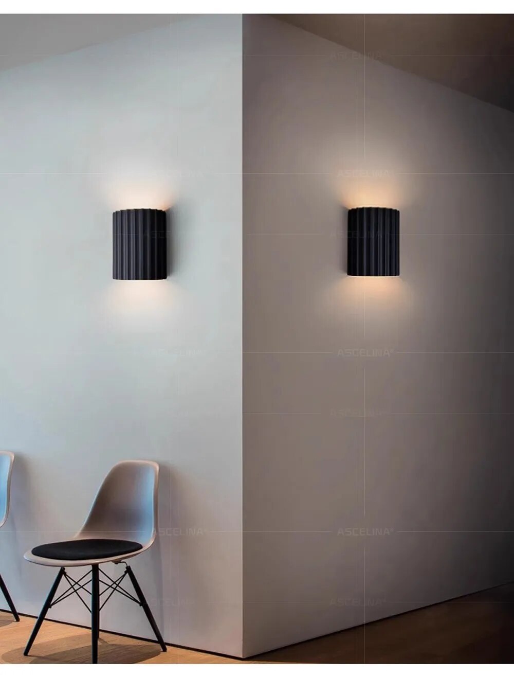 Lámpara de pared moderna con diseño en resina