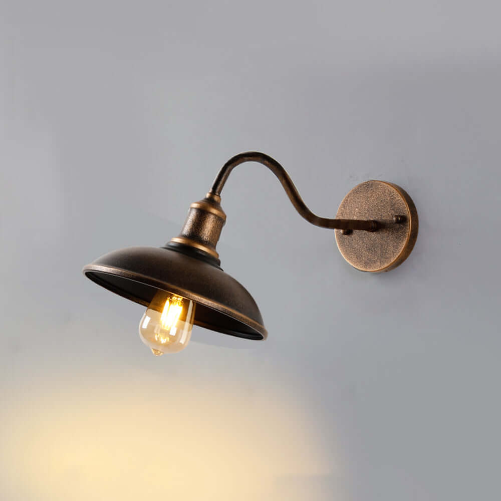 Lámpara de pared rústica para exterior de latón antiguo IP65