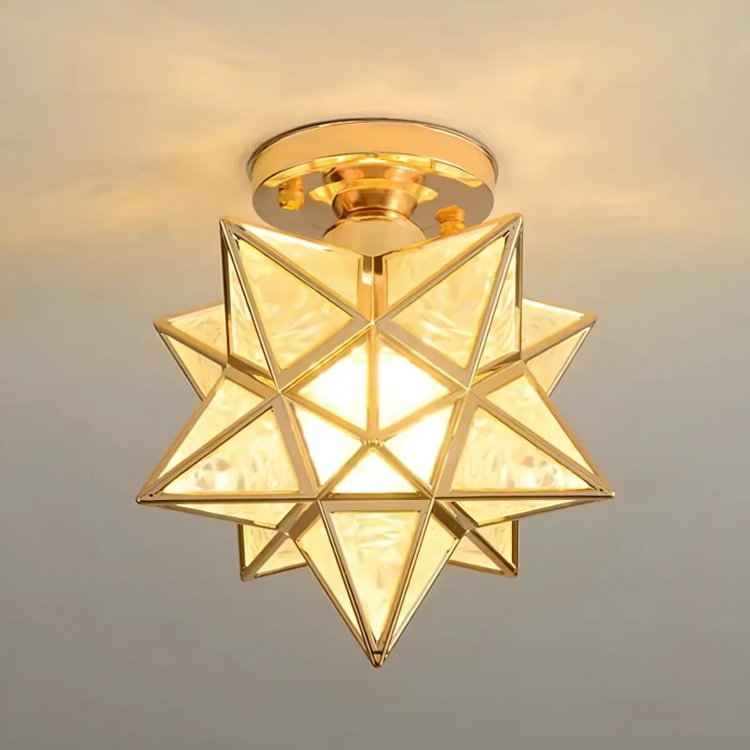 Lámpara de techo LED | Elegante luz geométrica en forma de estrella