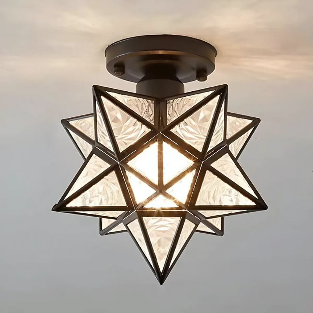 Lámpara de techo LED | Elegante luz geométrica en forma de estrella