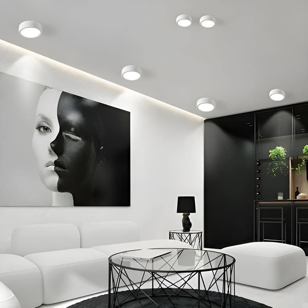 Lámpara de Techo LED Moderna – Forma Redonda y Luz Cálida LED | Iluminación Ambiental para Cualquier Espacio