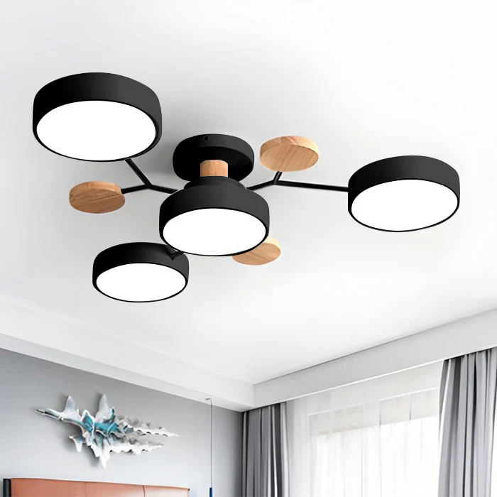 Lámpara de Techo LED Moderna Semiempotrada Halo para Espacios Elegantes