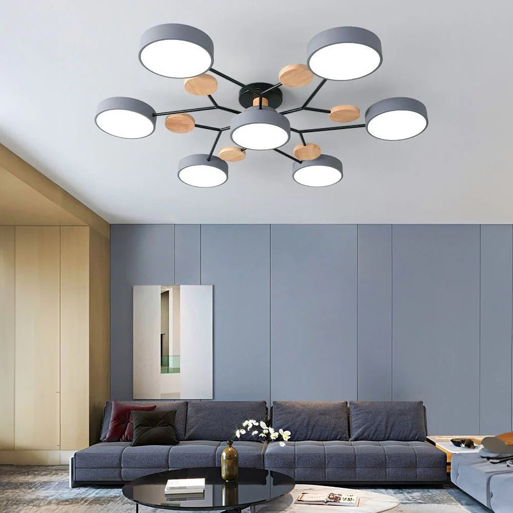 Lámpara de Techo LED Moderna Semiempotrada Halo para Espacios Elegantes