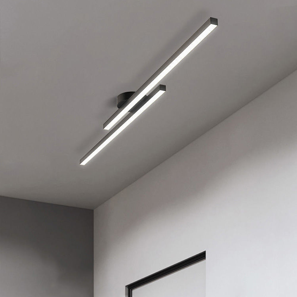 Lámpara de techo LED semiempotrada moderna de aluminio