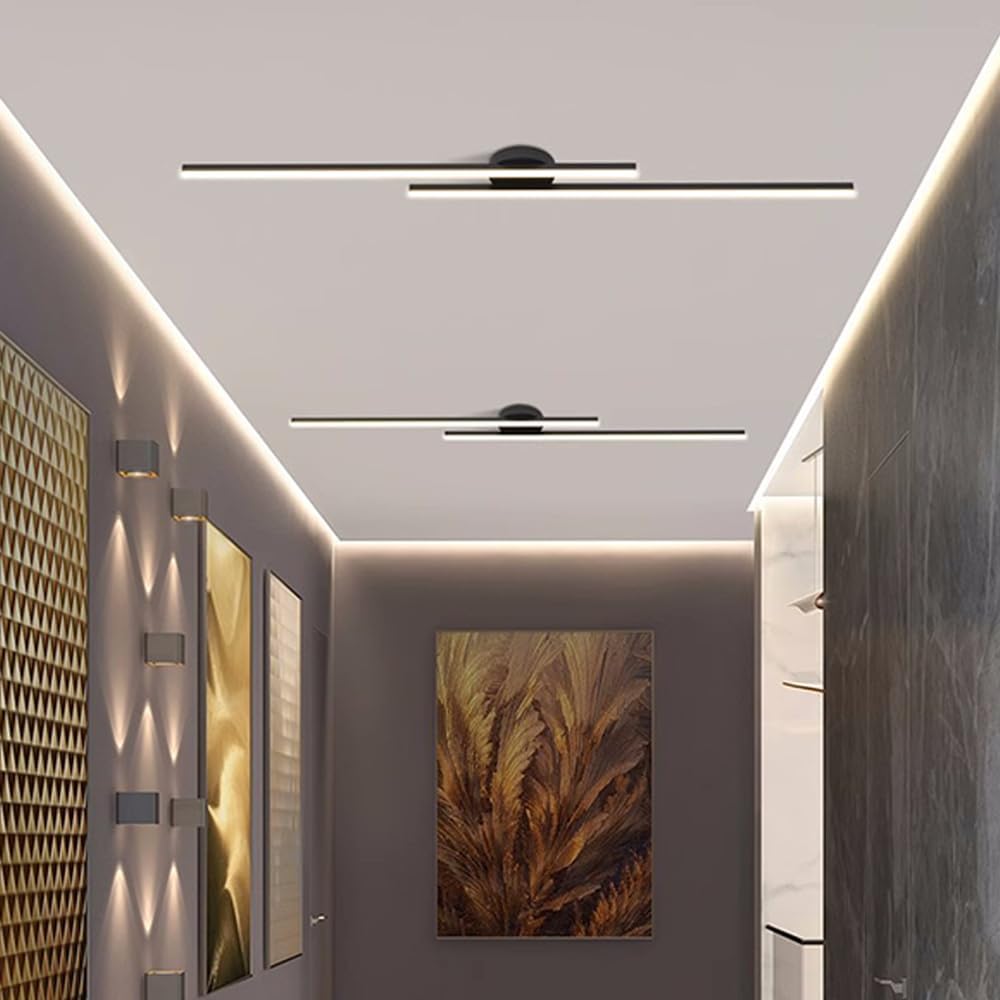 Lámpara de techo LED semiempotrada moderna de aluminio