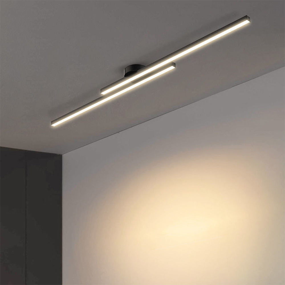 Lámpara de techo LED semiempotrada moderna de aluminio