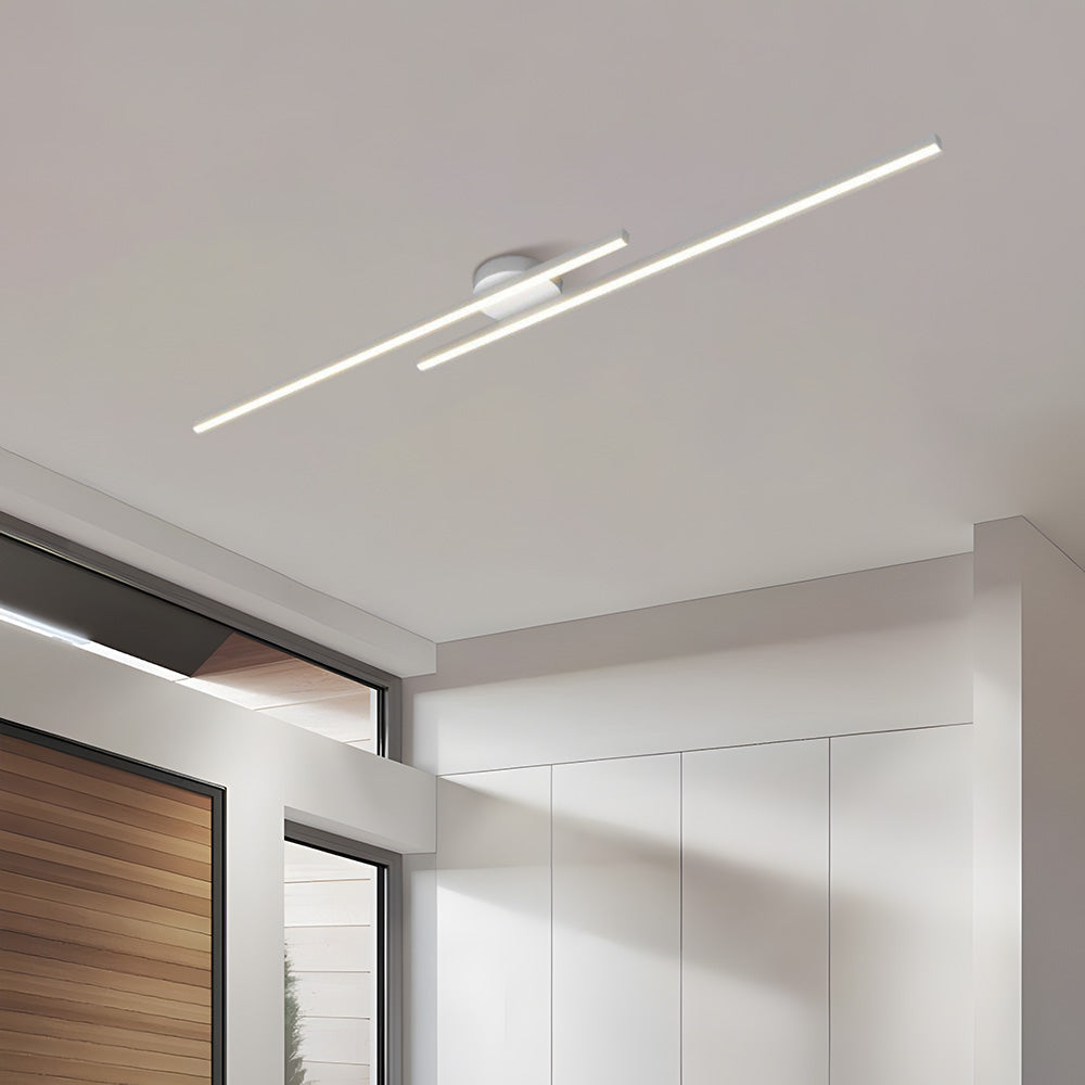 Lámpara de techo LED semiempotrada moderna de aluminio