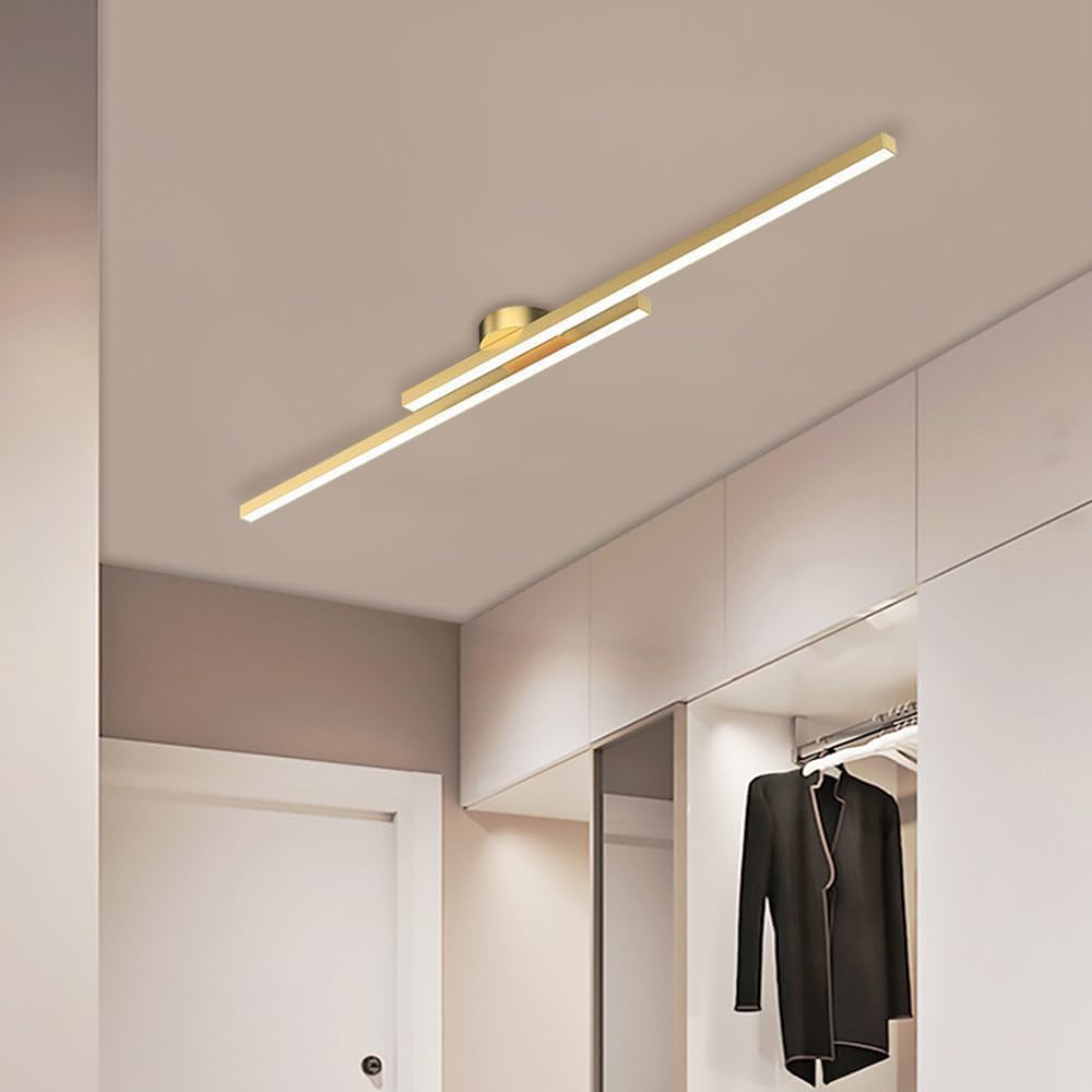 Lámpara de techo LED semiempotrada moderna de aluminio