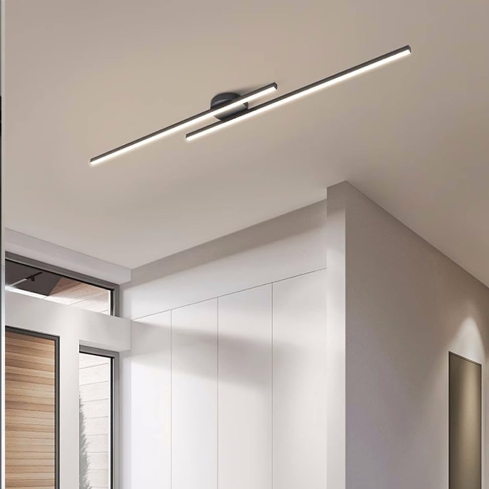 Lámpara de techo LED semiempotrada moderna de aluminio