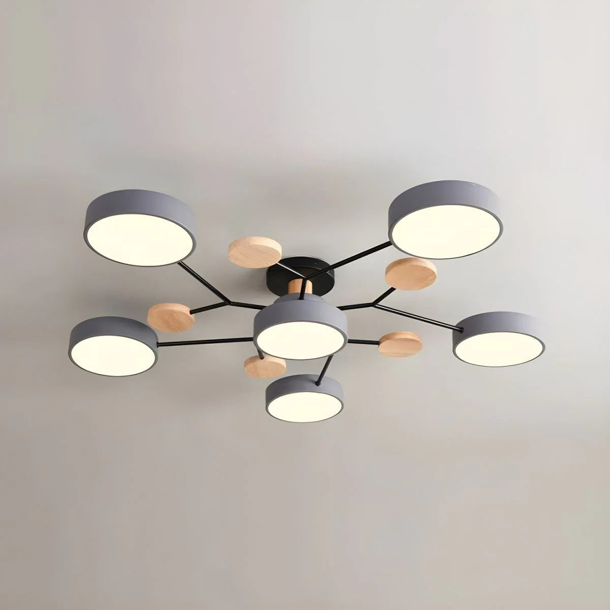 Lámpara de techo LED semiempotrada moderna Halo para espacios elegantes