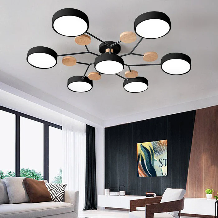 Lámpara de techo LED semiempotrada moderna Halo para espacios elegantes