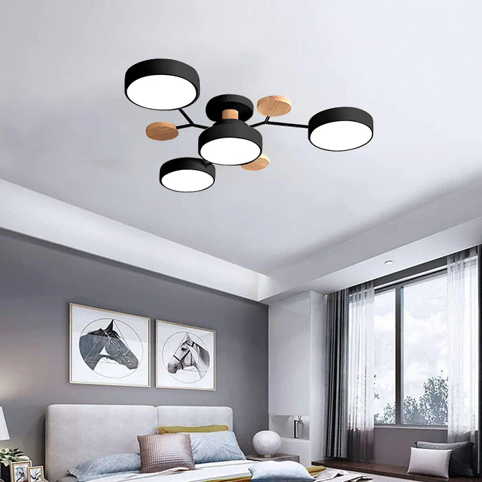 Lámpara de techo LED semiempotrada moderna Halo para espacios elegantes