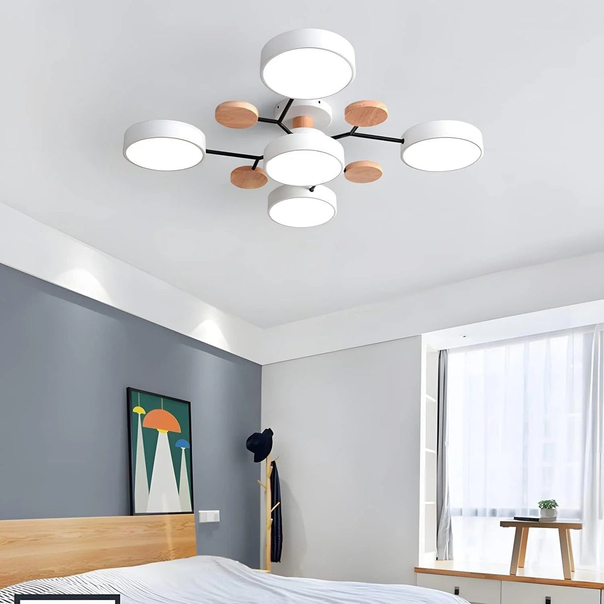 Lámpara de techo LED semiempotrada moderna Halo para espacios elegantes