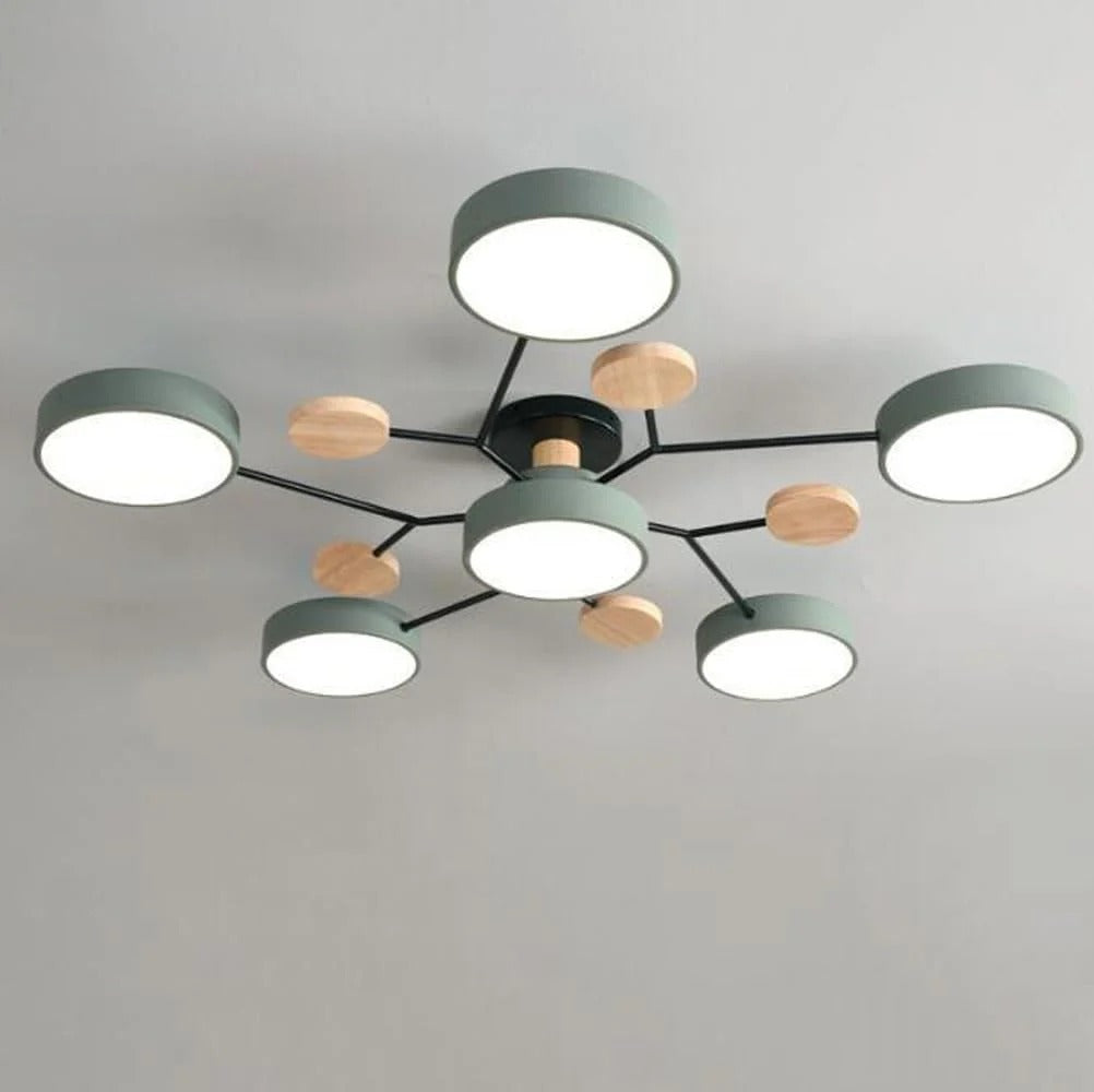 Lámpara de techo LED semiempotrada moderna Halo para espacios elegantes