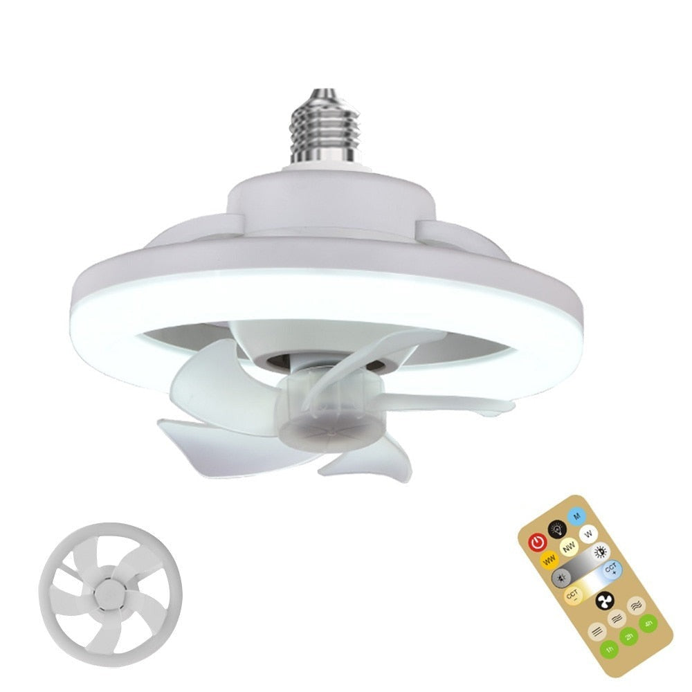 Lámpara de techo regulable con ventilador
