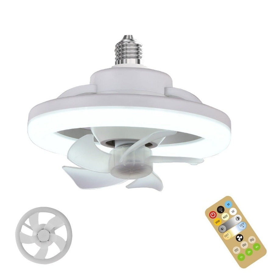 Lámpara de techo regulable con ventilador
