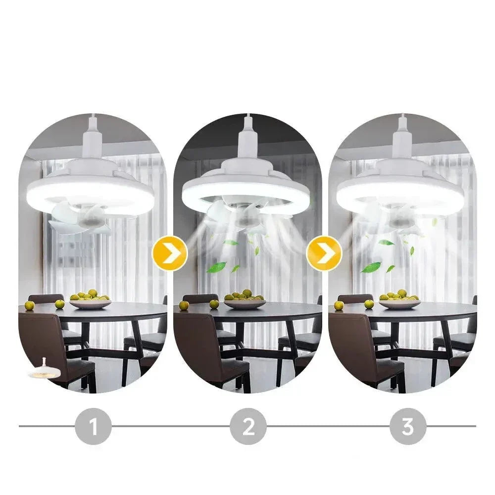 Lámpara de techo regulable con ventilador