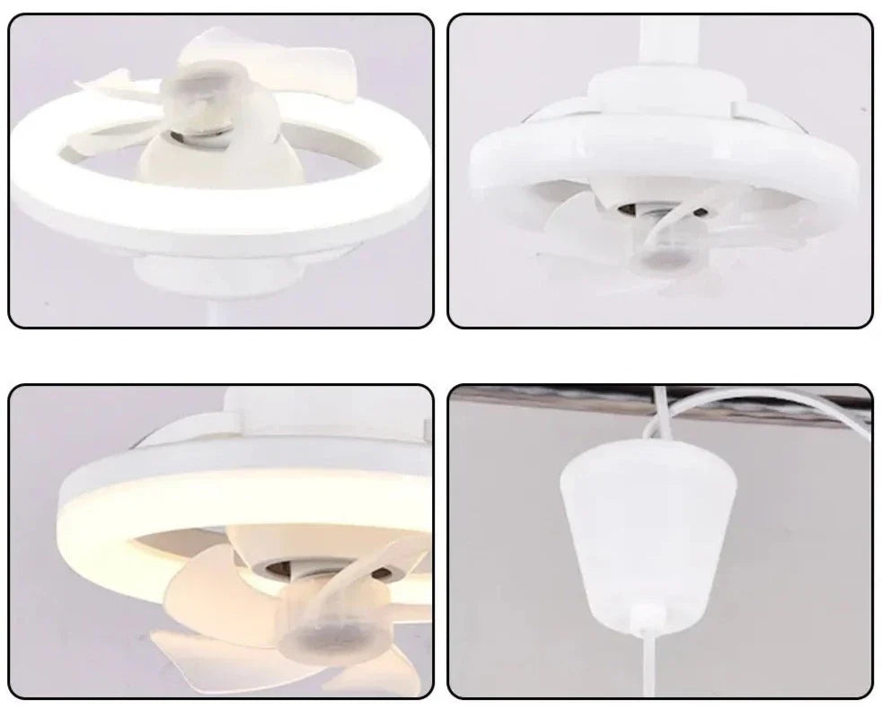 Lámpara de techo regulable con ventilador