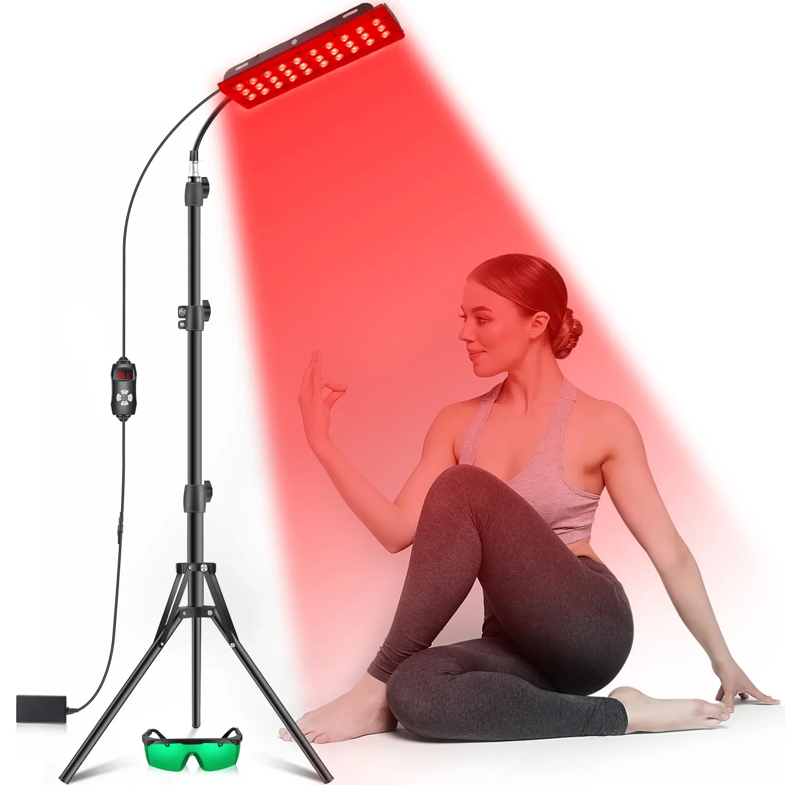 Lámpara de Terapia de Luz Roja de Pie con Franja Ajustable