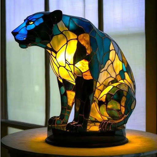 Lámpara decorativa con luz y motivo de raza de perro para el hogar