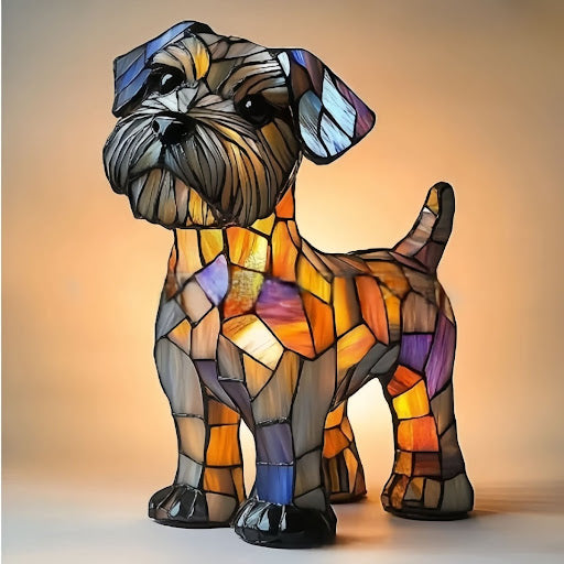 Lámpara decorativa con luz y motivo de raza de perro para el hogar