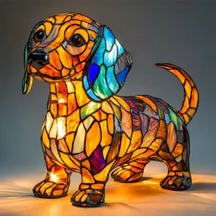 Lámpara en Forma de Perro: Iluminación Ambiental y Decoración Única Hecha a Mano