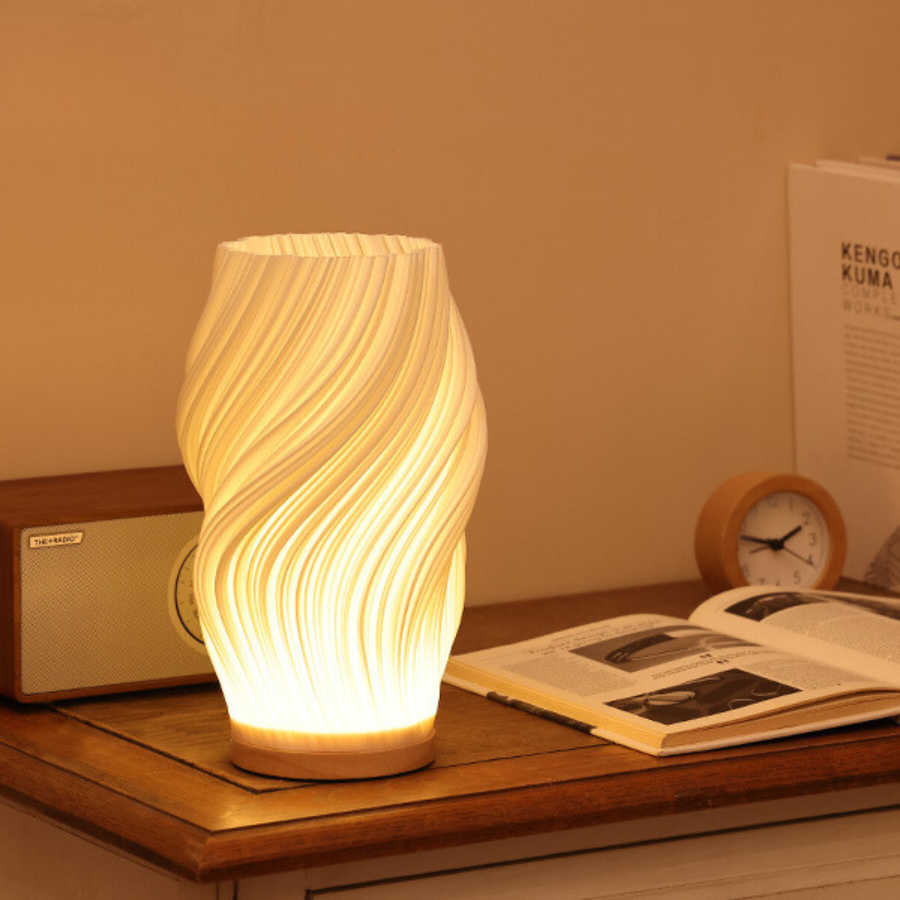 Lámpara LED regulable de diseño con textura ondulada