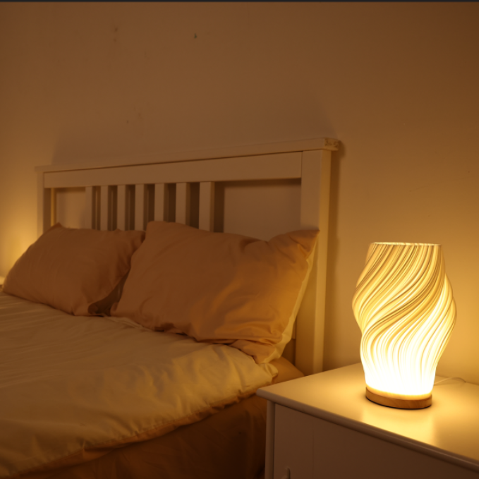 Lámpara LED regulable de diseño con textura ondulada