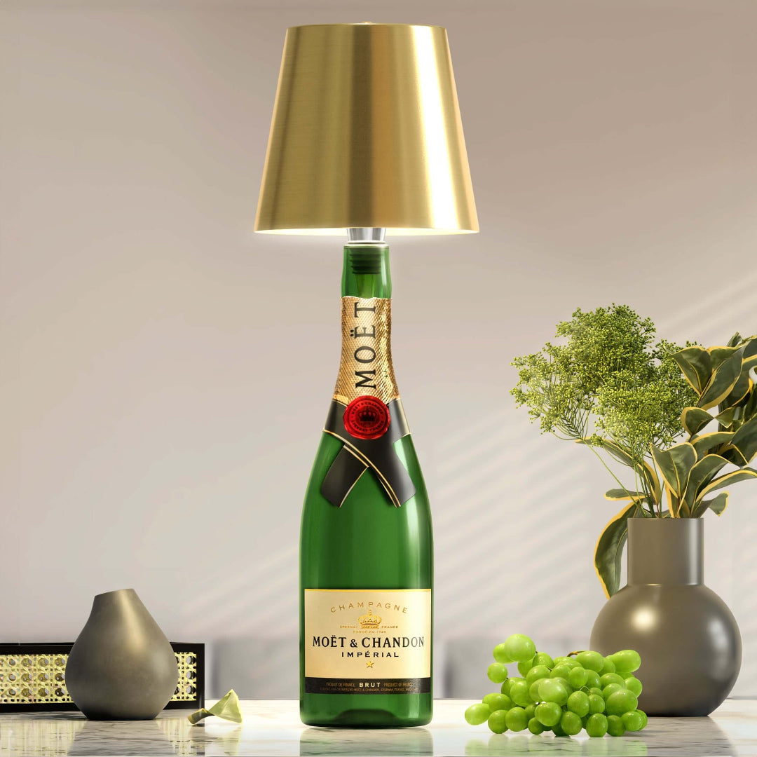 Lámpara LED sostenible para botellas