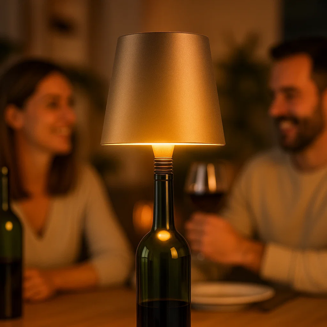 Lámpara LED sostenible para botellas
