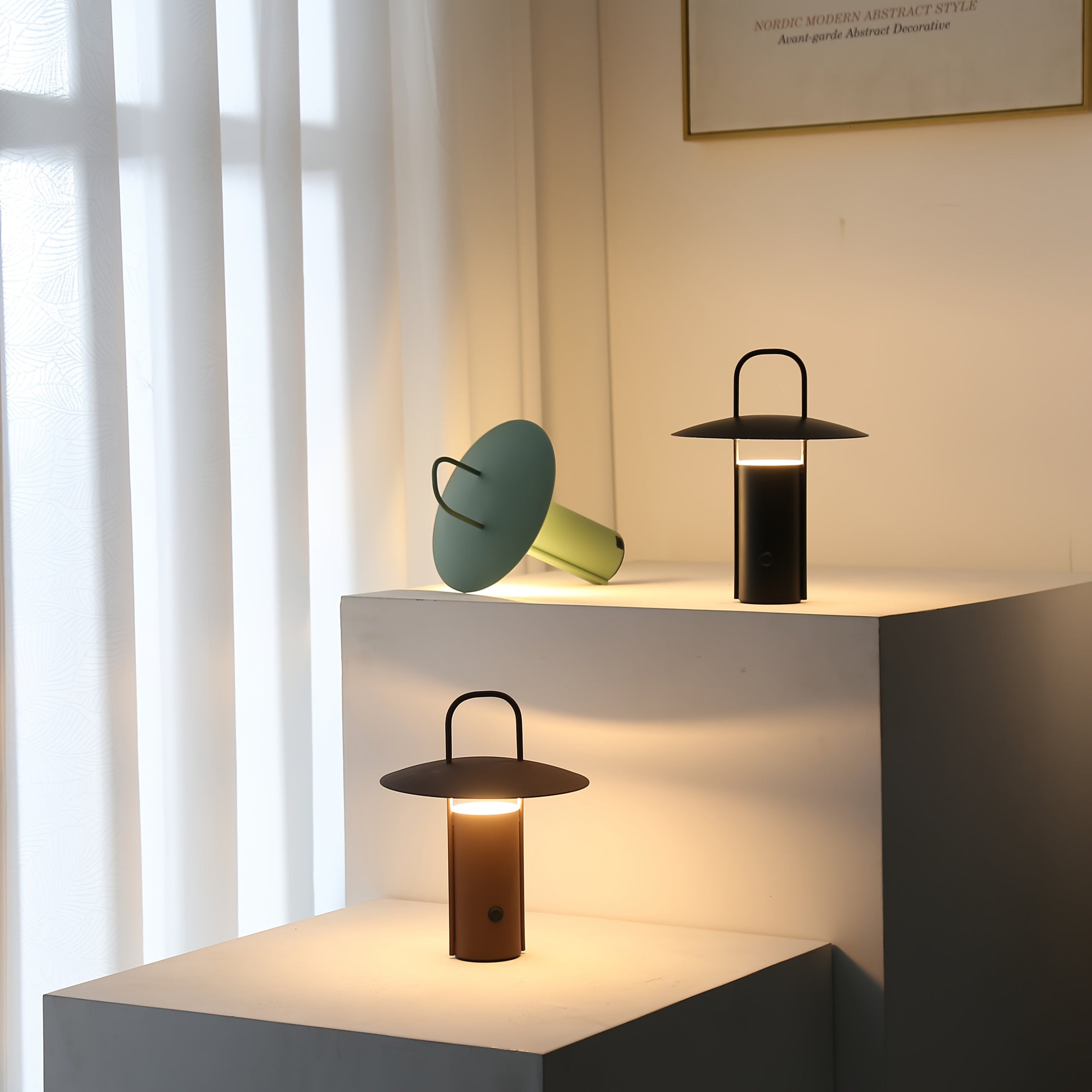 Lámpara LED táctil inalámbrica | Lámpara de mesa de metal recargable por USB
