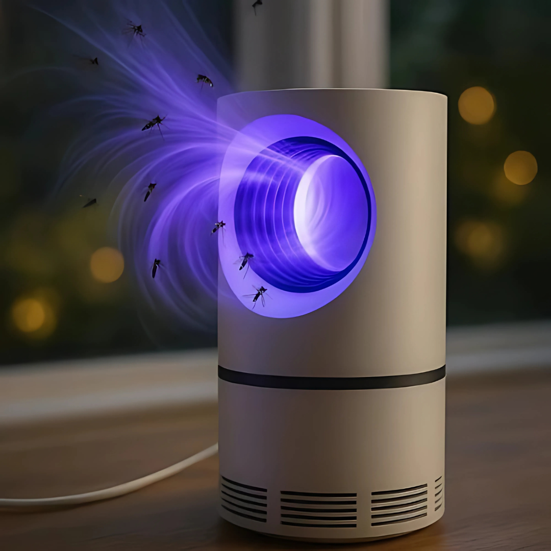 Lámpara mata insectos eléctrica con luz UV y trampa para mosquitos