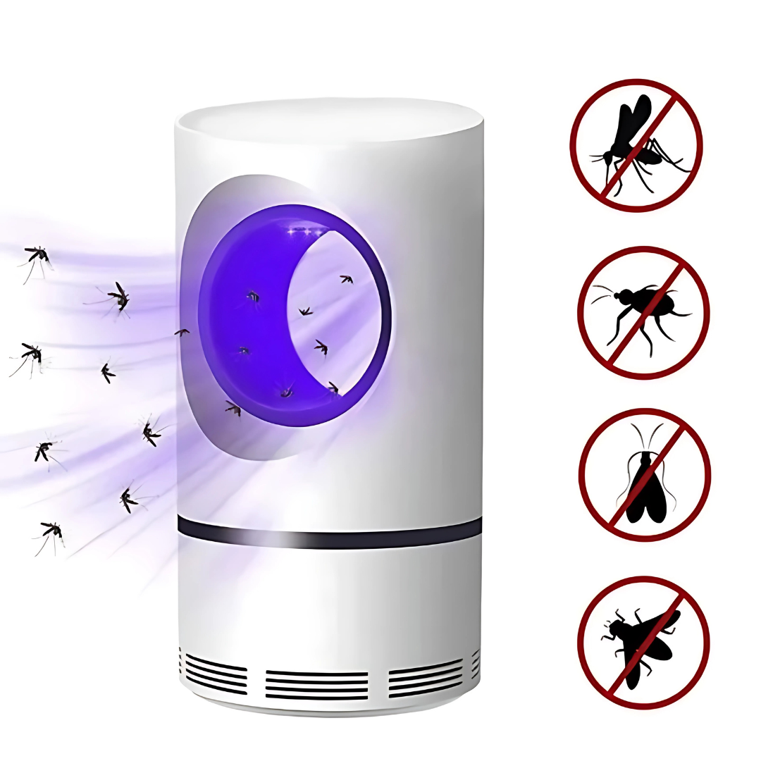 Lámpara mata insectos eléctrica con luz UV y trampa para mosquitos