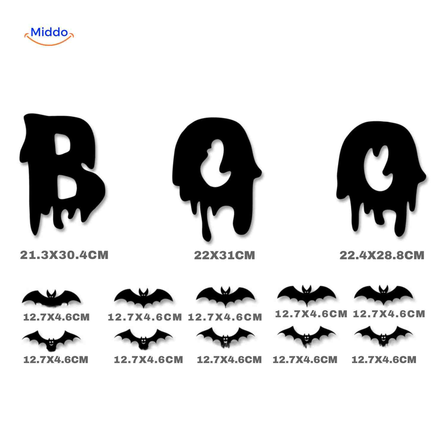 Lámpara y decoración de Halloween en 3D con luz LED y pegatinas de pared