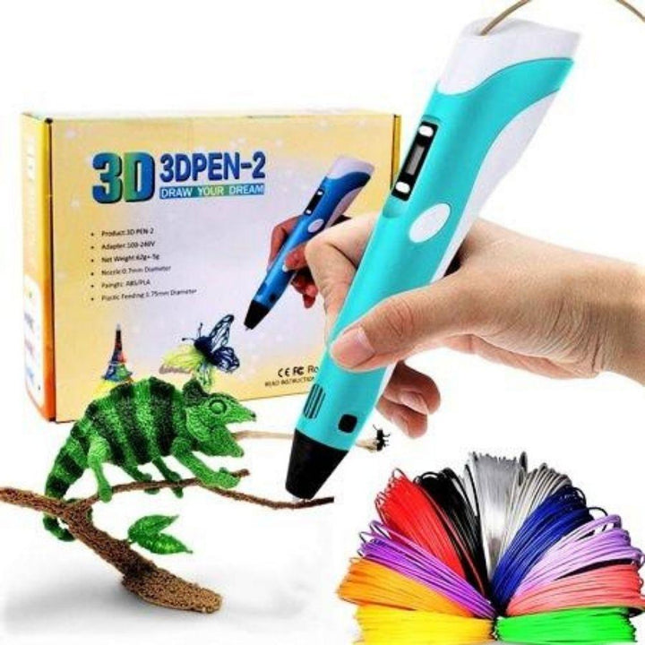 Lápiz de Impresión 3D Infantil con Filamentos de 20 Colores y Configuración Fácil