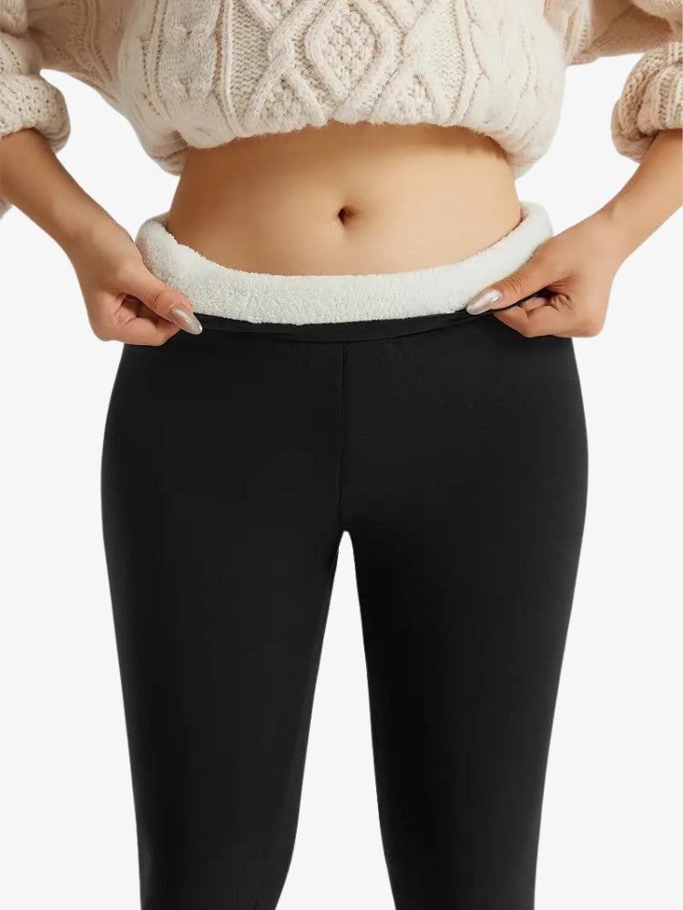 Leggings deportivos cálidos para mujer de talle alto – Mallas térmicas para actividades de invierno