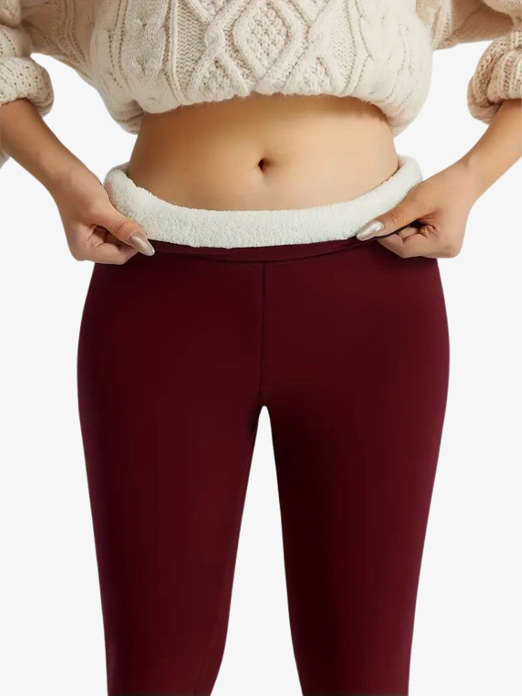 Leggings deportivos cálidos para mujer de talle alto – Mallas térmicas para actividades de invierno