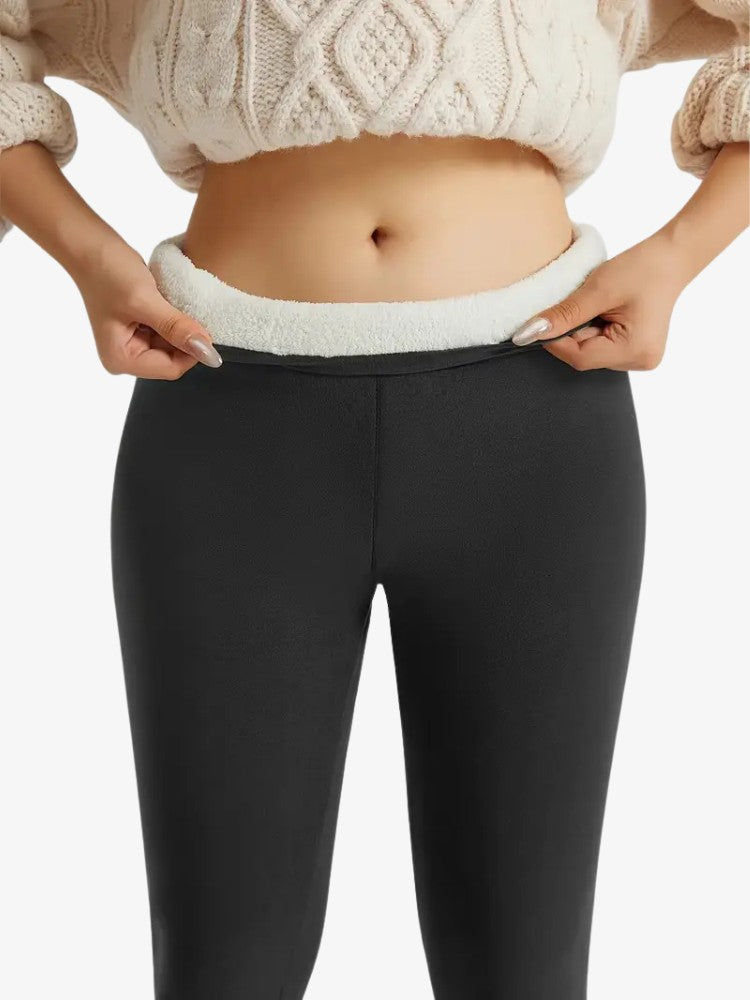 Leggings deportivos cálidos para mujer de talle alto – Mallas térmicas para actividades de invierno