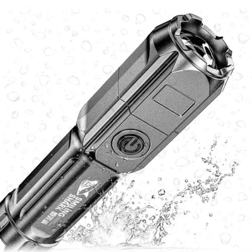 Linterna LED recargable de alto rendimiento – 10.000 lúmenes para camping y emergencias
