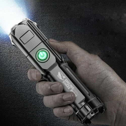 Linterna LED recargable de alto rendimiento – 10.000 lúmenes para camping y emergencias