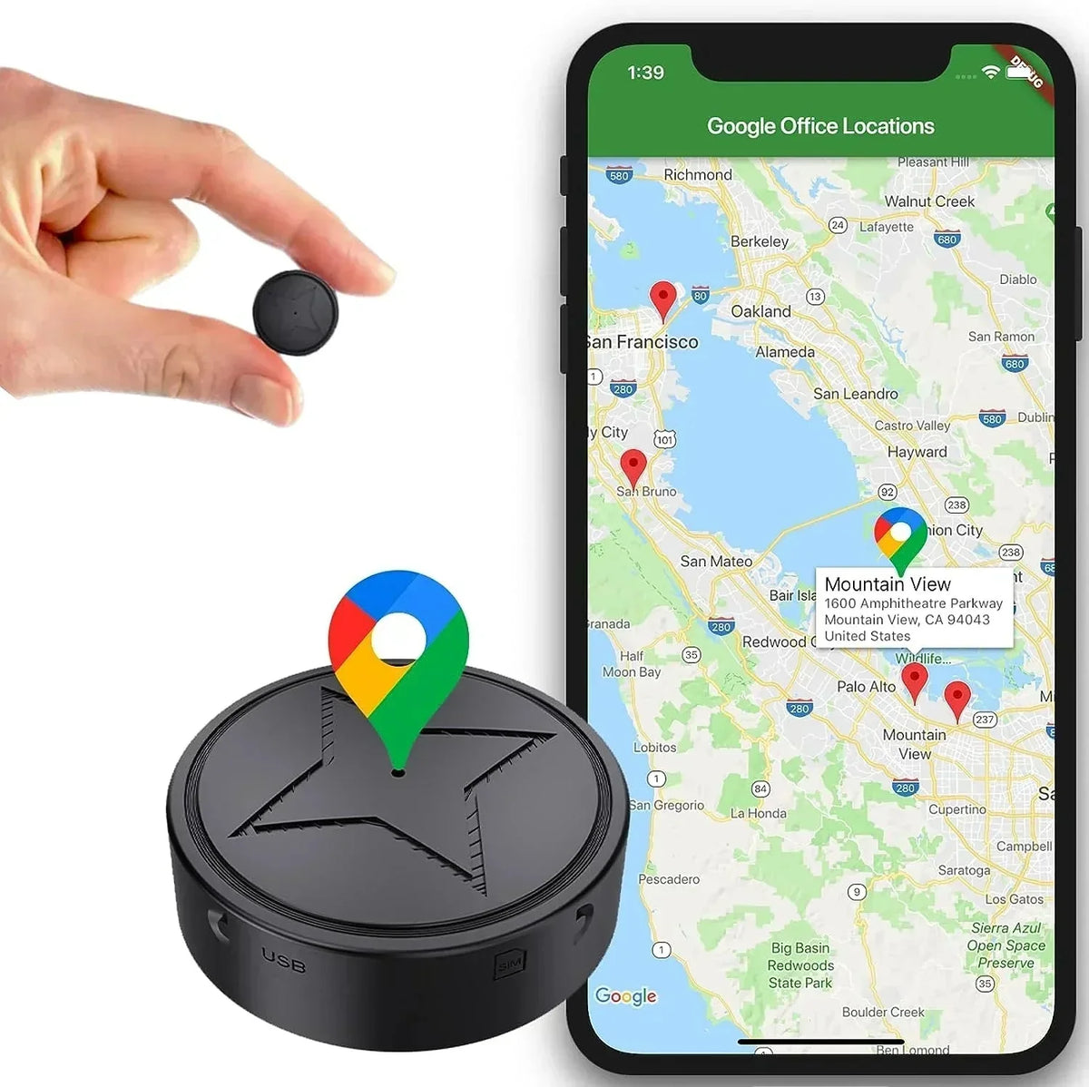 Localizador GPS magnético en tiempo real
