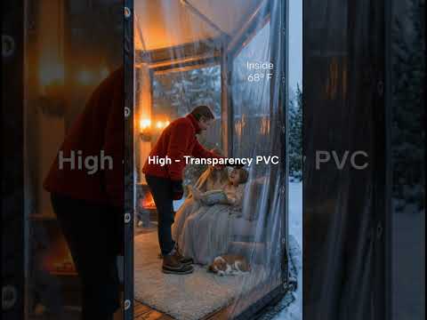 Lona protectora transparente de PVC resistente a la intemperie con ojetes para cenadores, pérgolas y porches, grosor de 0,35 mm