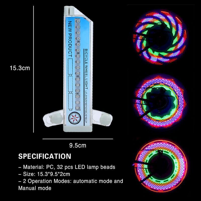 Luces LED 3D para radios de bicicleta